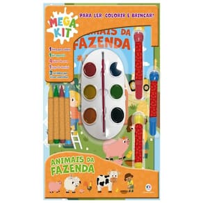 Animais da Fazenda: Livro para Ler, Colorir e Brincar