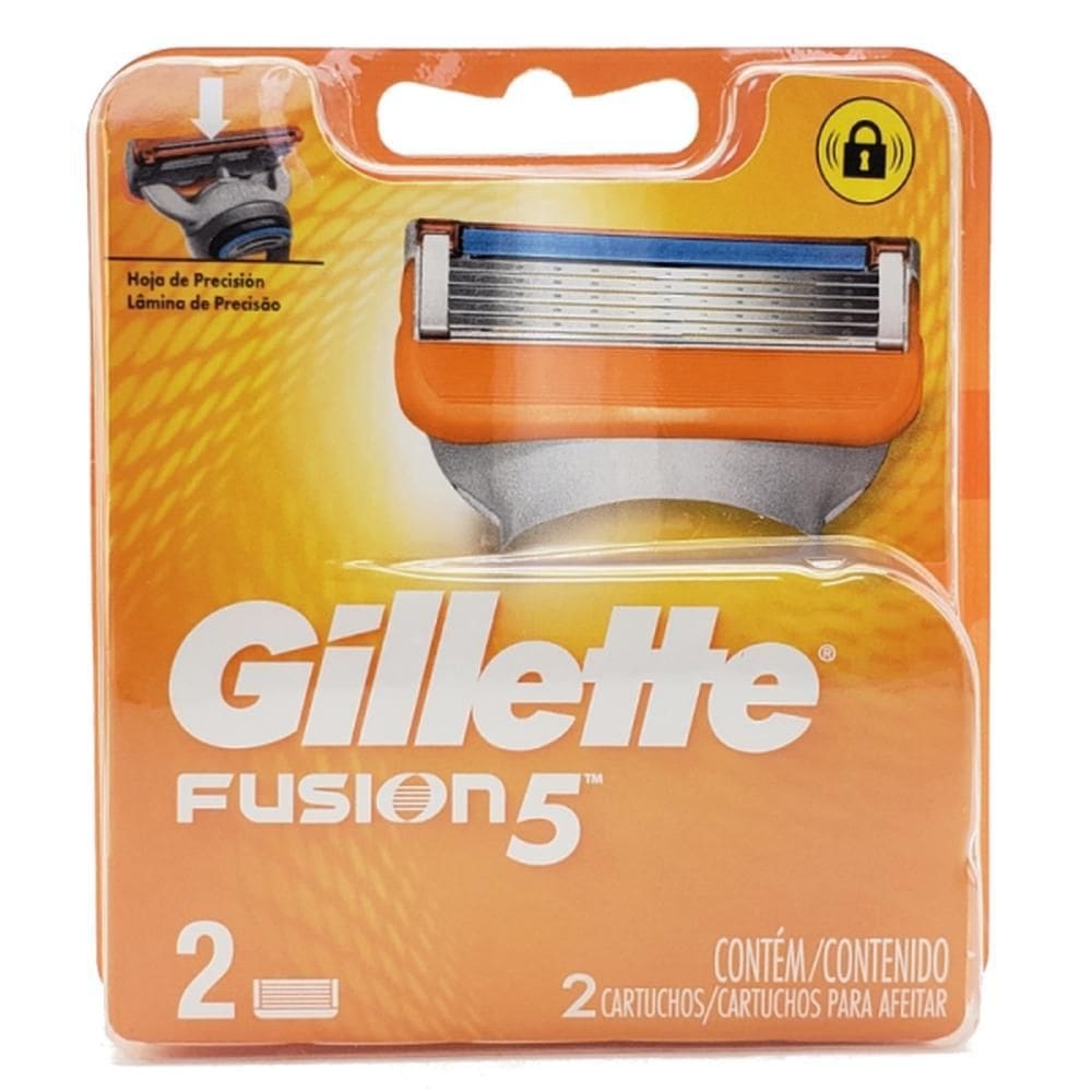 Carga Gillette Fusion 5 Tradicional com 2 Cartuchos