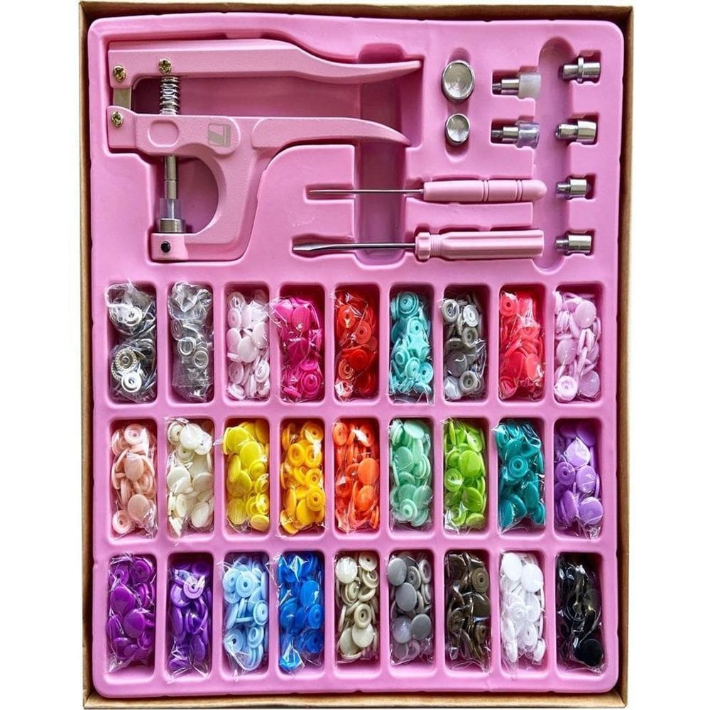 Kit Alicate 3 Em 1 Pregar Botão Pressão