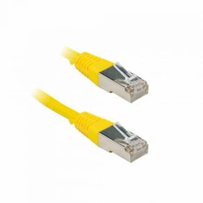 Cabo De Rede Patch Cord Cat5E Ftp Blindado Gigabit 2M -Amarelo