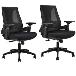 Kit com 2 Cadeiras Office Diretor Toledo com Braços 3d Office Nr17 Preto