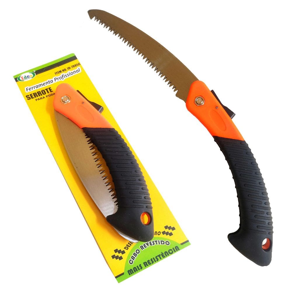 Serrote De Jardinagem Para Poda Dobrável Cabo Emborrachado