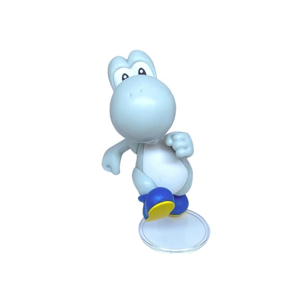 Super Mario - Boneco 2.5 Pol Colecionável - Yoshi Blanco