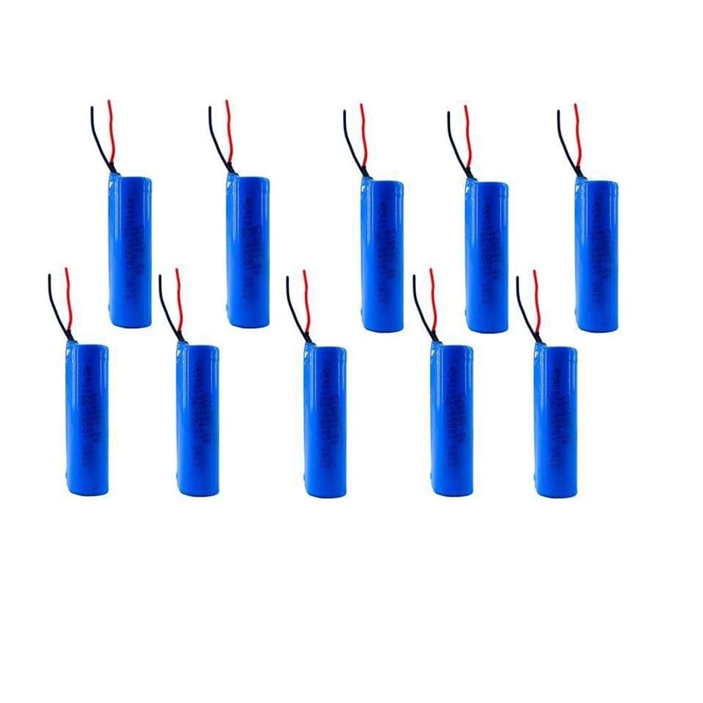 Kit 10X Mega Bateria 18650 2200Mah 3,7V Com Fio