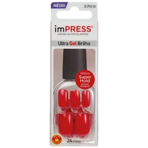 Unhas Postiças Impress Rather Reckless Kiss Ny Médio 24Un