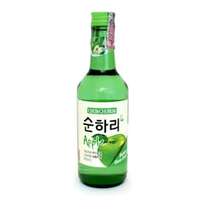 Bebida Coreana Soju Chum Churum Sabor Maça Verde 360Ml Lotte