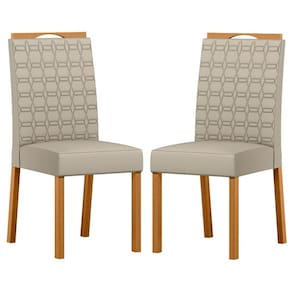 Cadeira para Mesa de Jantar Mariana Kit 2 Peças Ype Veludo Nude - New Ceval