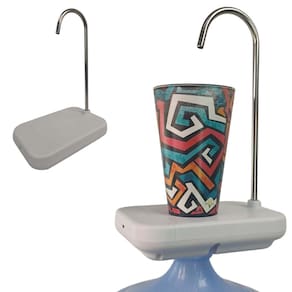 Bomba Eletrica USB Agua Bebedouro Galão Bateria Automatico Garrafão com Suporte Recarregavel