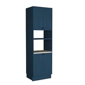 Torre Quente 4 Portas 1 Nicho Para Forno Sevilha Azul/Cinza