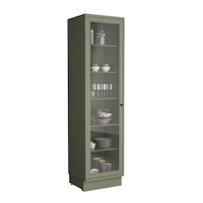 Paneleiro 1 Porta com Vidro 60cm Cozinha Sevilha Verde