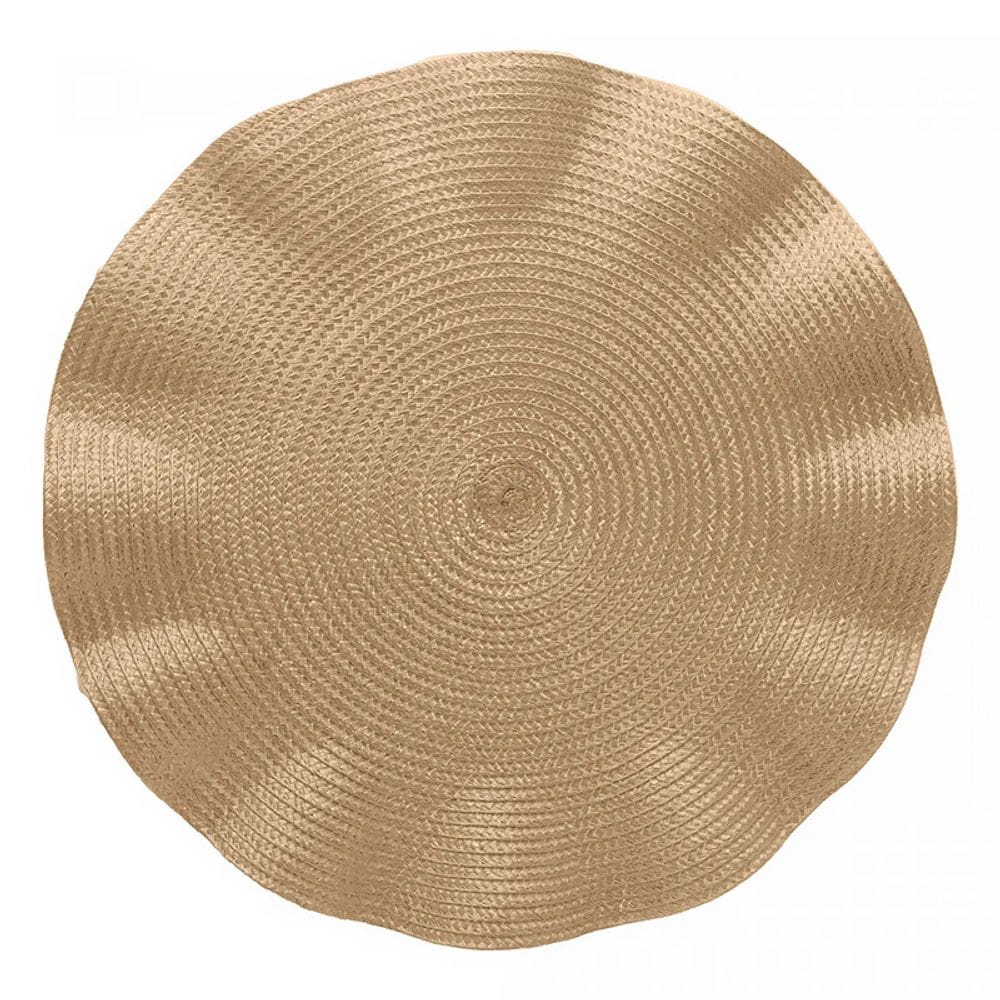 Lugar Americano de Poliéster Babado Dourado 38cm 29282 - Wolff