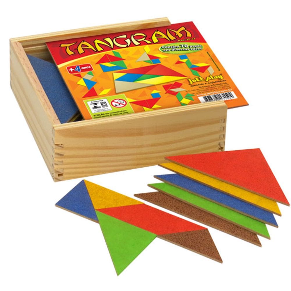 Tangram 10 Jogos Em MDF 70 Peças
