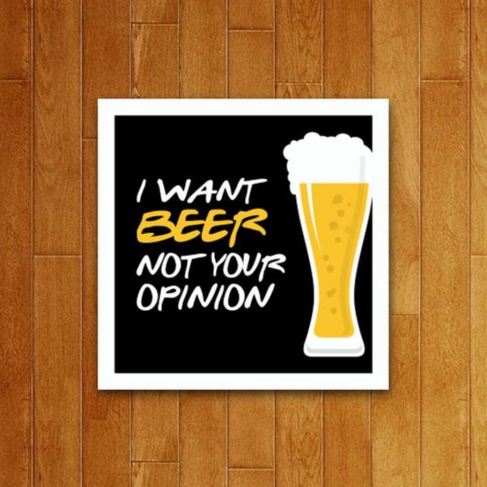 Placa Decorativa - I Want Beer