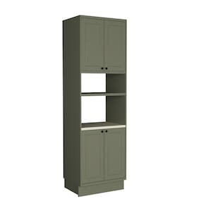 Torre Quente 4 Portas 1 Nicho Para Forno Sevilha Verde/Cinza