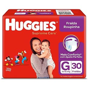 Fralda Huggies Roupinha Supreme Care Mega G 30 Unidades