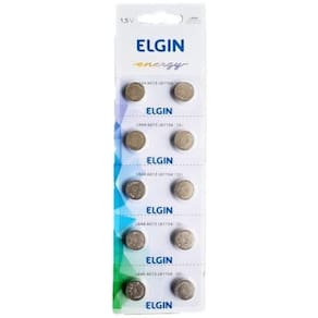 Bateria Elgin Lr44 1.5V Com 10 Unidades Ag13 Lr1154