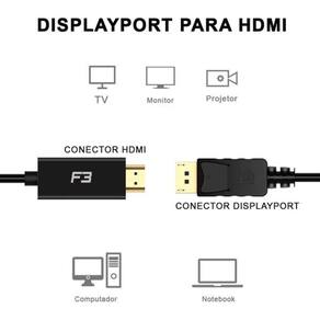 Cabo Adaptador Conversor Displayport Para Hdmi 1.8 Metros