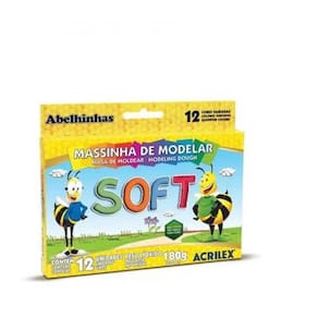 Massinha De Modelar Soft Abelhinhas 180Gr Com 12 Cores