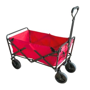 Carrinho Dobrável Camping Articulado Iwcdcavm Vermelho