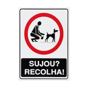 Placa De Sinalização Sujou Recolha 15X20 - P-36 F9E