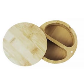 Saleiro Em Bambu Com Tampa Giratoria G 324 - Infinite