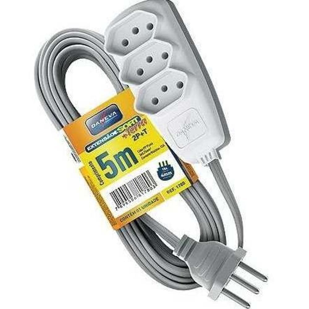 Extensão Sort 2P + T 5m - Branca
