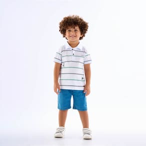 Polo Primeiros Passos Menino - Branco - 50660-3