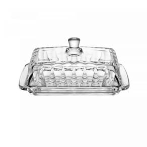 Manteigueira de Cristal com Tampa Radial 18x10,5x8cm 220373 - Lyor