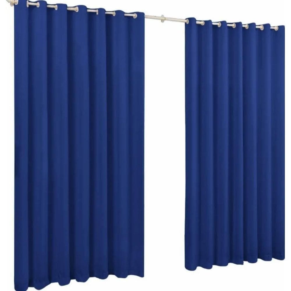 Cortina Roma 3,00X2,20 Quarto Sala Escritorio Azul Royal