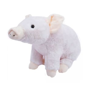 Porco Pelúcia 32Cm Rosa Sentado Lindo E Fofo