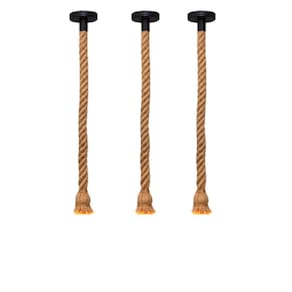 Kit 3 Pendentes Lustre Luminária Vintage Corda Sisal Retro
