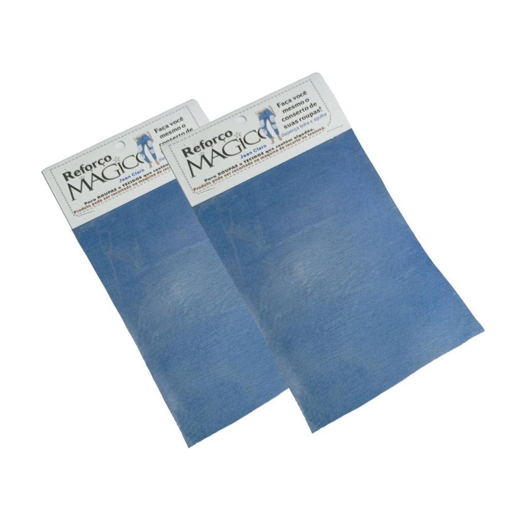 Kit Reforço Mágico Termocolante Azul Jeans Claro 2 Unidades