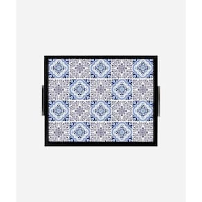 Bandeja Estampada 30X37 - Azulejo Floral