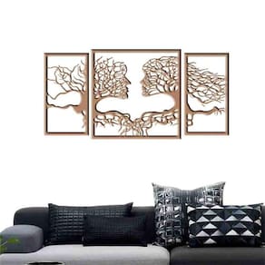 Quadro Decorativo Casal Árvore Vazado - Mdf 3Mm 003