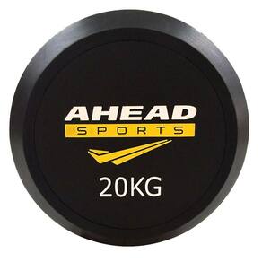 Barra Reta Montada 20 Kg As3009 Ahead Sports Preto E Amarelo