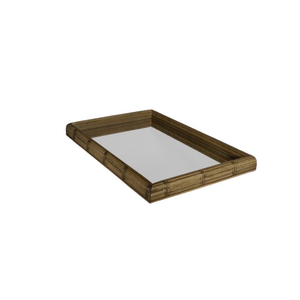 Bandeja Com Espelho 30X45 Modelo Bambu