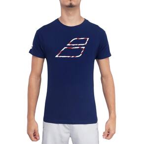 Camiseta Babolat Exercise Big Flag Tee Azul