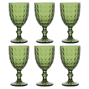 Conjunto 6 Taças de Água de Vidro Roman Verde 345ml 28786 - Wolff