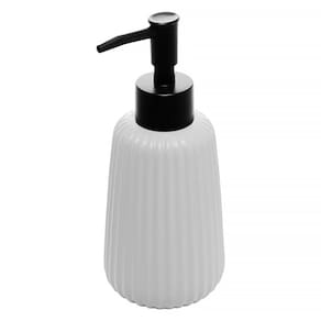 Porta Sabonete Líquido de Cerâmica Granilite Balloon Branco 270ml 17970 - Wolff