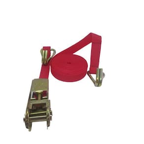 Cinta 25Mm X 4Mts Catraca Amarração De Carga 500Kg Vermelho