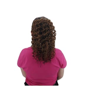 Rabo De Cavalo Afro Cacheado Loiro Dourado 6T12 30Cm Fibra