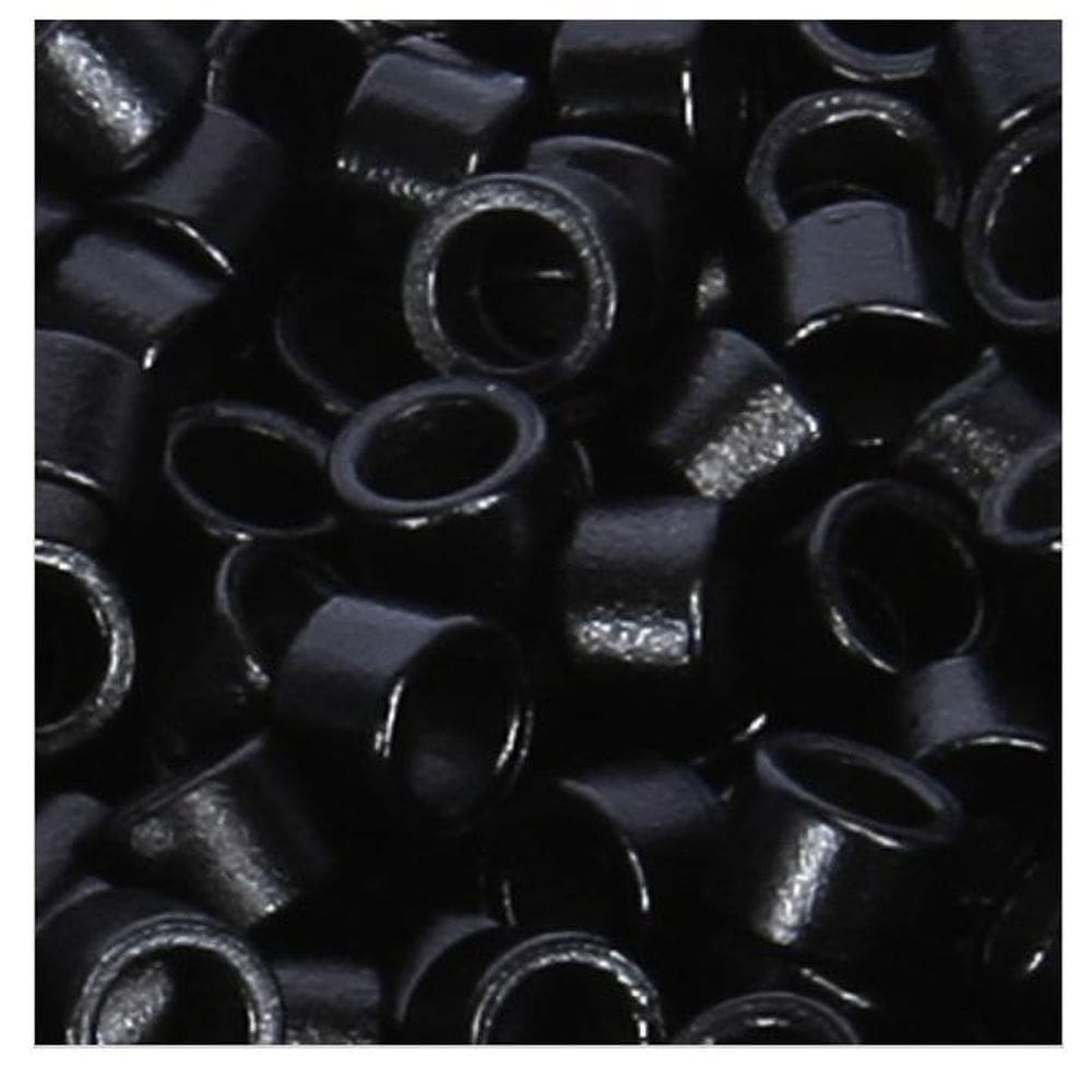 Micro Link Anéis Sem Silicone Para Mega Hair - Preto 200Und
