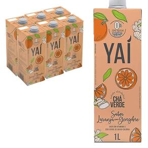 Kit Com 6Und Chá Verde Yai Sabor Laranja & Gengibre 1 Litro