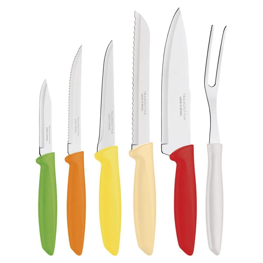 Jogo De Facas Plenus Colorido 6 Peças