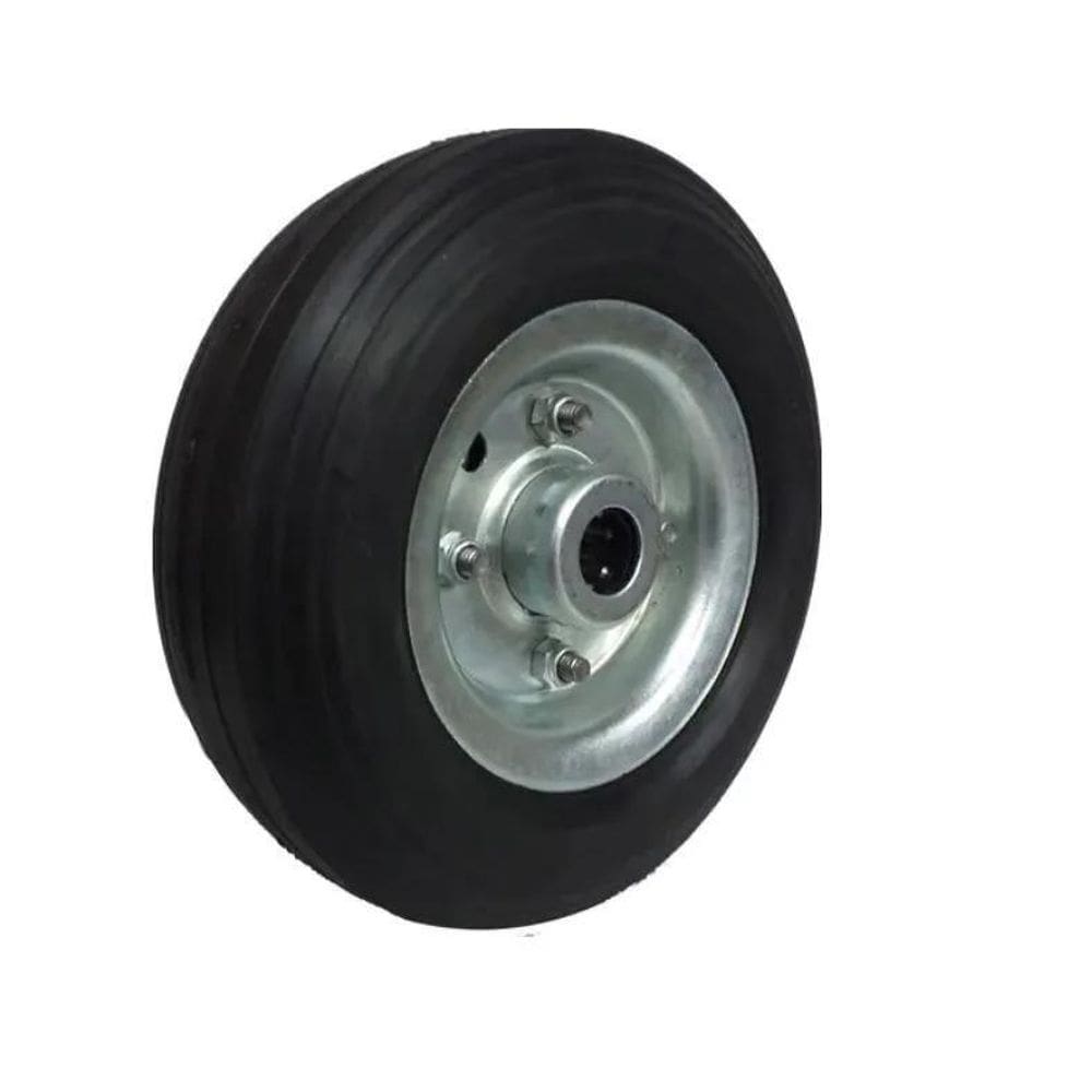 Roda Borracha Maciça Para Carrinhos R 350/4 Mf Até 250 Kgs