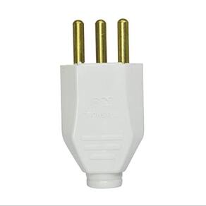 Kit 10 Plug Pino Macho 20A 2P+T Transmobil Cinza