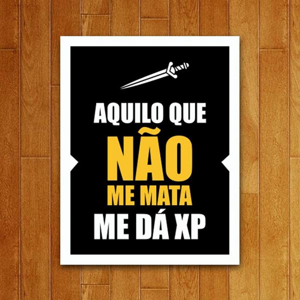Placa Decorativa - Me Dá Xp