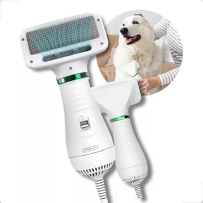 Escova Secadora Pet Que Seca E Remove Pelos Cachorros 110V