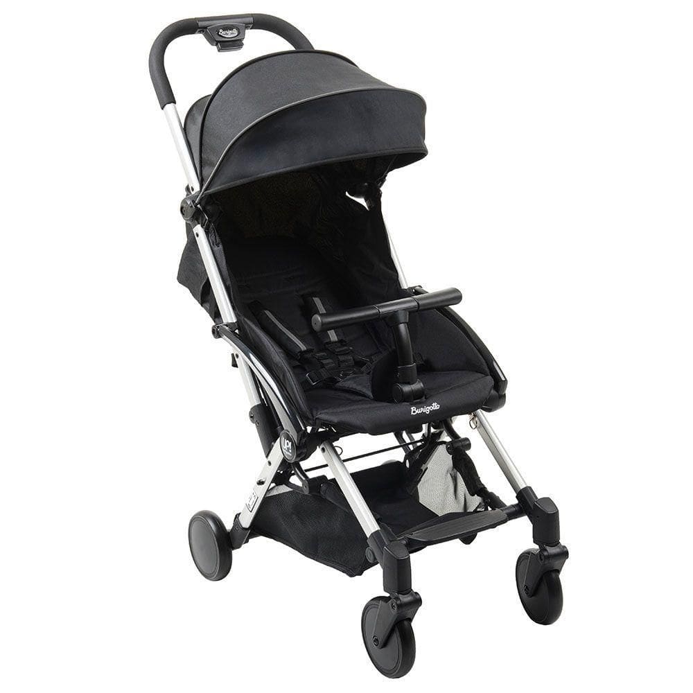 Carrinho de Bebê Burigotto Up Dobrável para Passeio Até 15kg Preto com Metal Prata
