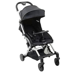 Carrinho de Bebê Burigotto Up Dobrável para Passeio Até 15kg Preto com Metal Prata